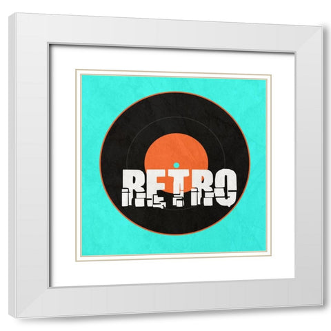 Retro 2 White Modern Wood Framed Art Print with Double Matting by Phillip, Jamie
