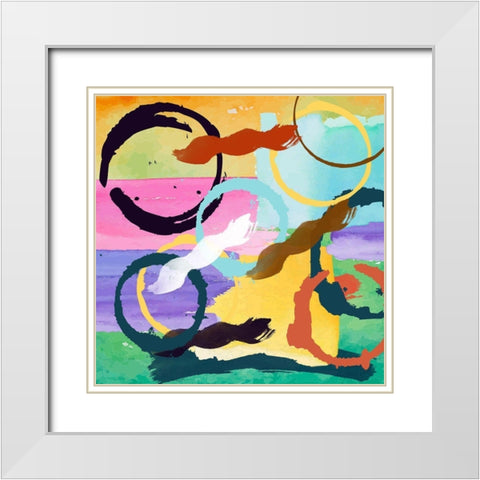 Bubble Gum Drop White Modern Wood Framed Art Print with Double Matting by Phillip, Jamie