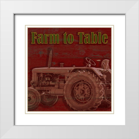 Farm To Table White Modern Wood Framed Art Print with Double Matting by Phillip, Jamie