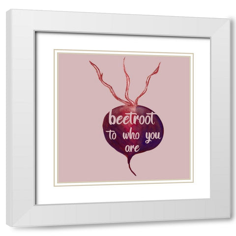 Beetroot White Modern Wood Framed Art Print with Double Matting by Phillip, Jamie