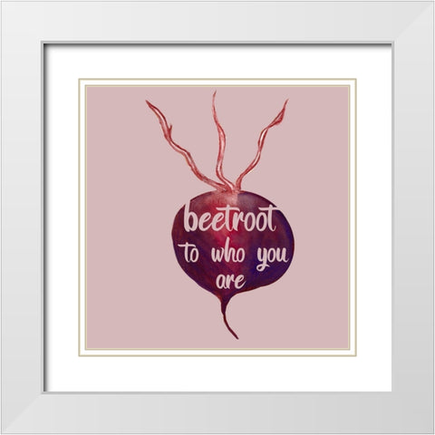 Beetroot White Modern Wood Framed Art Print with Double Matting by Phillip, Jamie