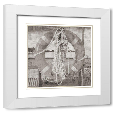 Nautical Travel White Modern Wood Framed Art Print with Double Matting by Phillip, Jamie