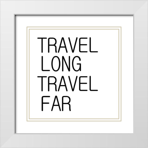 Travel White Modern Wood Framed Art Print with Double Matting by Phillip, Jamie