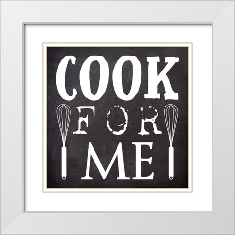 Cook White Modern Wood Framed Art Print with Double Matting by Phillip, Jamie