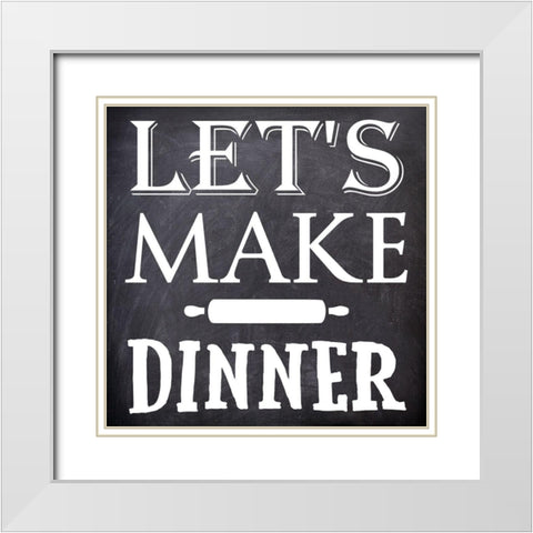 Dinner White Modern Wood Framed Art Print with Double Matting by Phillip, Jamie