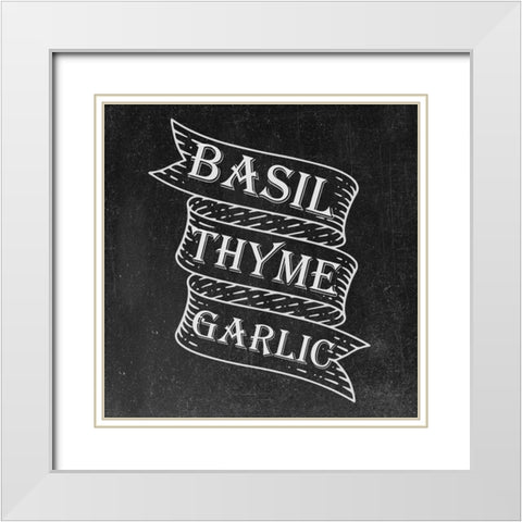 Herbs White Modern Wood Framed Art Print with Double Matting by Phillip, Jamie