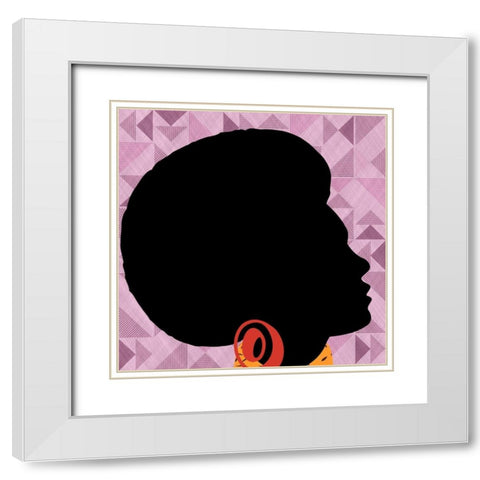 African woman White Modern Wood Framed Art Print with Double Matting by Phillip, Jamie