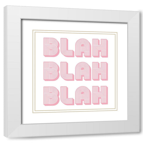 Blah White Modern Wood Framed Art Print with Double Matting by Phillip, Jamie