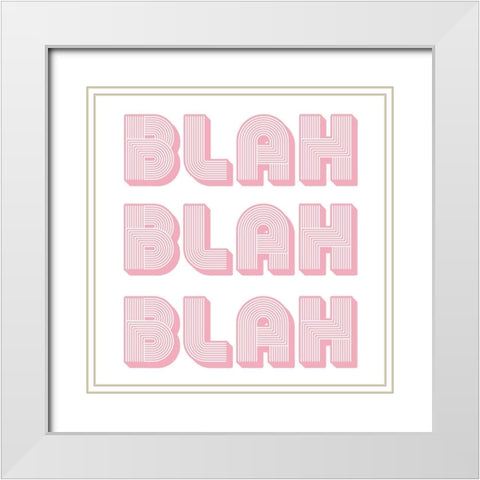 Blah White Modern Wood Framed Art Print with Double Matting by Phillip, Jamie