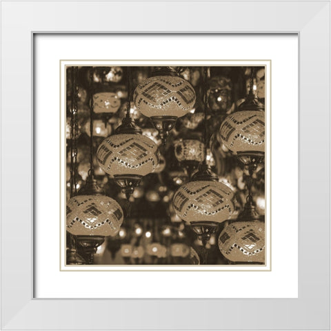 Lights White Modern Wood Framed Art Print with Double Matting by Phillip, Jamie