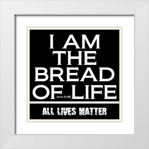 Scripture BLM 3 White Modern Wood Framed Art Print with Double Matting by Phillip, Jamie