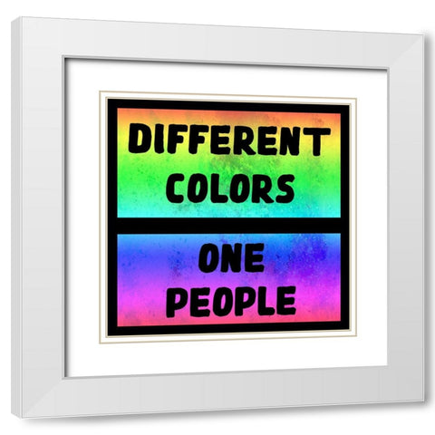 Black Lives Matter White Modern Wood Framed Art Print with Double Matting by Phillip, Jamie