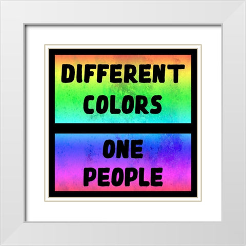 Black Lives Matter White Modern Wood Framed Art Print with Double Matting by Phillip, Jamie