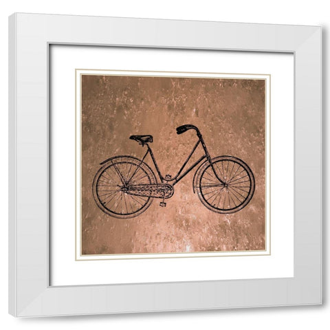 Metalic Bike White Modern Wood Framed Art Print with Double Matting by Phillip, Jamie