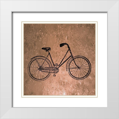 Metalic Bike White Modern Wood Framed Art Print with Double Matting by Phillip, Jamie