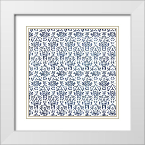 Victorian Indigo White Modern Wood Framed Art Print with Double Matting by Phillip, Jamie