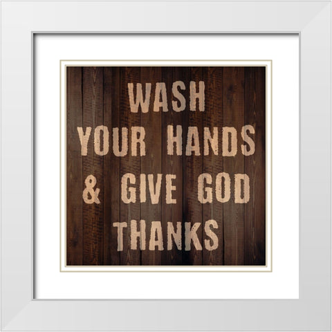 Kitchen Rule White Modern Wood Framed Art Print with Double Matting by Phillip, Jamie