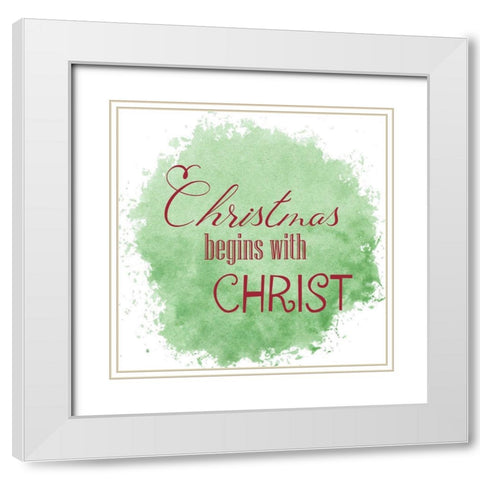 Jesus Christmas White Modern Wood Framed Art Print with Double Matting by Phillip, Jamie