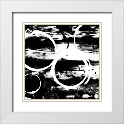 Wooden Abstract White Modern Wood Framed Art Print with Double Matting by Phillip, Jamie
