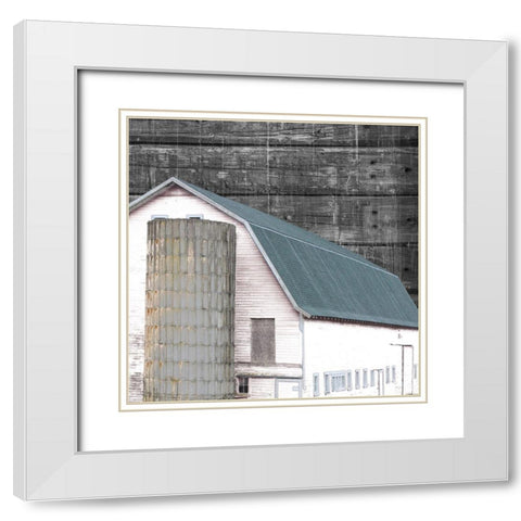 Farmhouse 2 White Modern Wood Framed Art Print with Double Matting by Phillip, Jamie