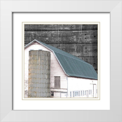 Farmhouse 2 White Modern Wood Framed Art Print with Double Matting by Phillip, Jamie