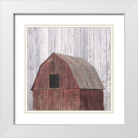 Farmhouse 3 White Modern Wood Framed Art Print with Double Matting by Phillip, Jamie