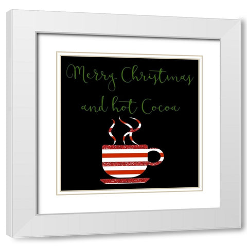 Hot Cocoa White Modern Wood Framed Art Print with Double Matting by Phillip, Jamie