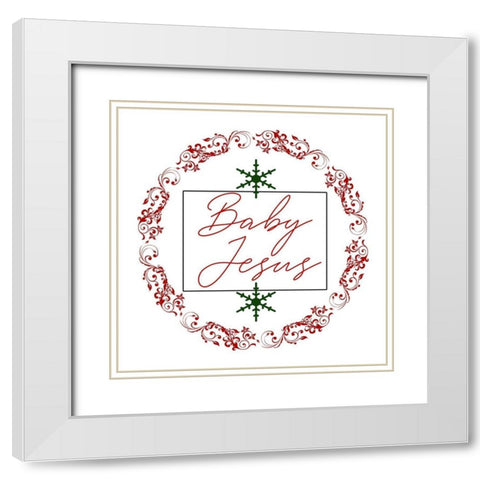 Christmas White Modern Wood Framed Art Print with Double Matting by Phillip, Jamie