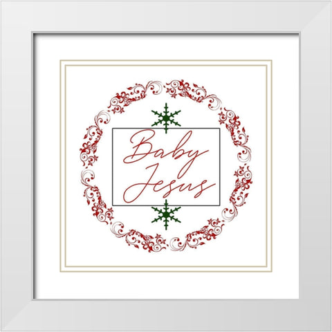 Christmas White Modern Wood Framed Art Print with Double Matting by Phillip, Jamie