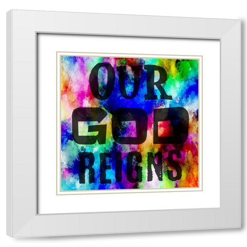 Big God White Modern Wood Framed Art Print with Double Matting by Phillip, Jamie