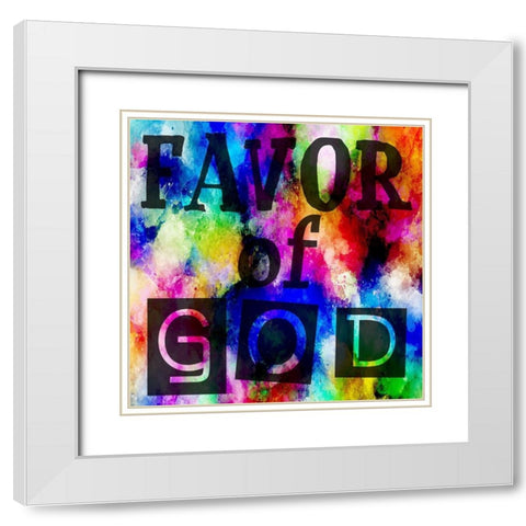 Favor Of God White Modern Wood Framed Art Print with Double Matting by Phillip, Jamie