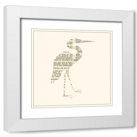 Fly By Words White Modern Wood Framed Art Print with Double Matting by Phillip, Jamie