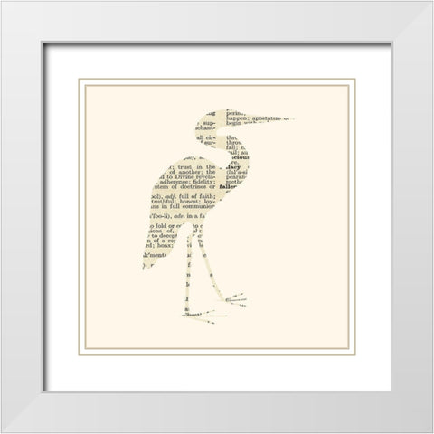 Fly By Words White Modern Wood Framed Art Print with Double Matting by Phillip, Jamie