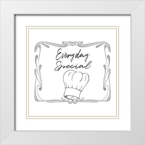 Kitchen Special 1 White Modern Wood Framed Art Print with Double Matting by Phillip, Jamie