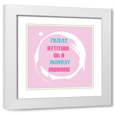 Friday White Modern Wood Framed Art Print with Double Matting by Phillip, Jamie