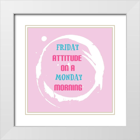 Friday White Modern Wood Framed Art Print with Double Matting by Phillip, Jamie