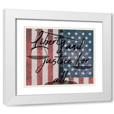 American Justice White Modern Wood Framed Art Print with Double Matting by Phillip, Jamie