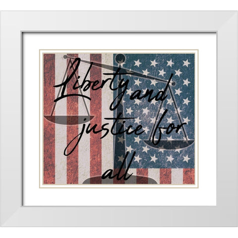 American Justice White Modern Wood Framed Art Print with Double Matting by Phillip, Jamie