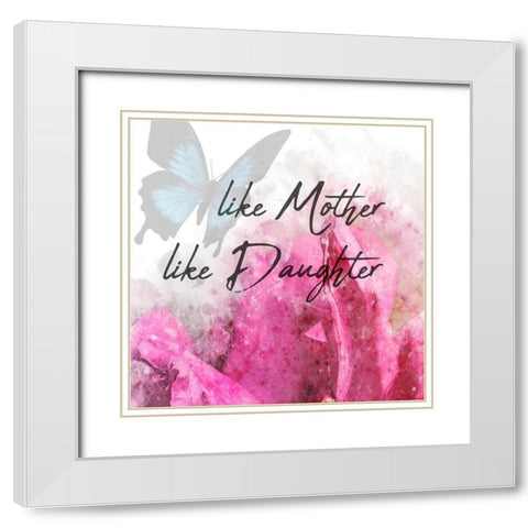 Mother Daughter White Modern Wood Framed Art Print with Double Matting by Phillip, Jamie