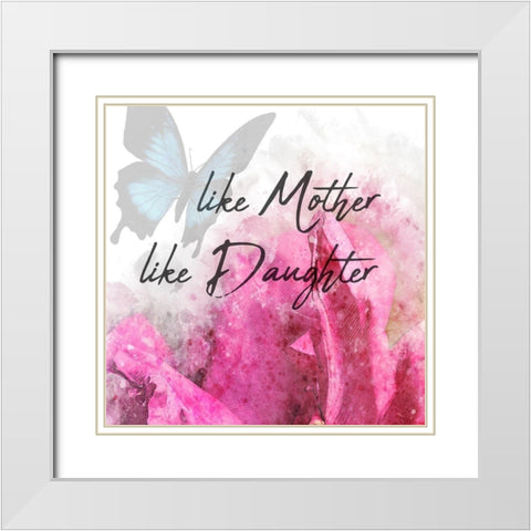 Mother Daughter White Modern Wood Framed Art Print with Double Matting by Phillip, Jamie