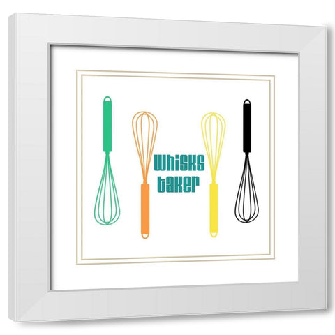 Whisk Taker White Modern Wood Framed Art Print with Double Matting by Phillip, Jamie