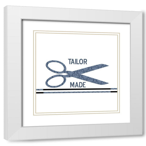 Tailor 1 White Modern Wood Framed Art Print with Double Matting by Phillip, Jamie