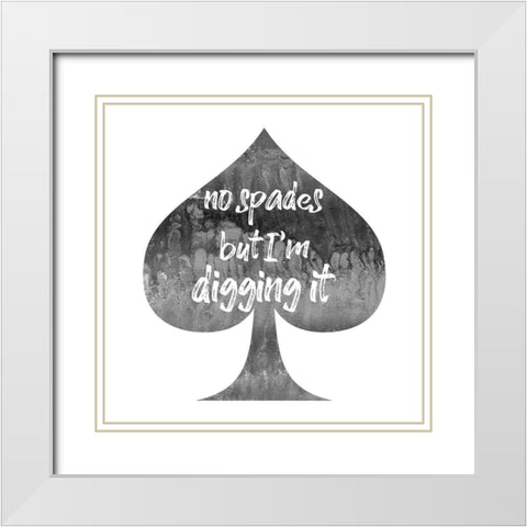 Spades White Modern Wood Framed Art Print with Double Matting by Phillip, Jamie
