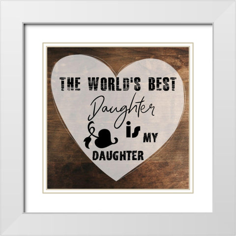 Daughter White Modern Wood Framed Art Print with Double Matting by Phillip, Jamie