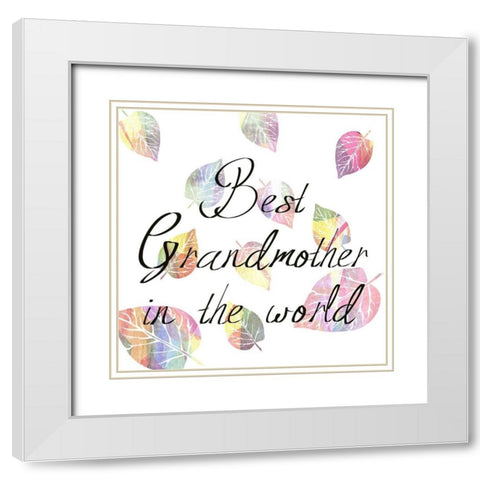 Grandmother White Modern Wood Framed Art Print with Double Matting by Phillip, Jamie
