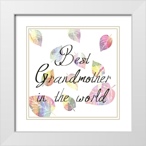 Grandmother White Modern Wood Framed Art Print with Double Matting by Phillip, Jamie