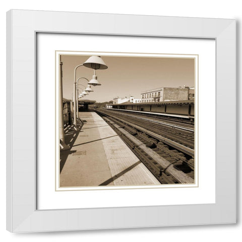 Bronx Trains 2 White Modern Wood Framed Art Print with Double Matting by Phillip, Jamie