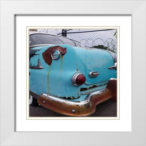 Vintage Car 2 White Modern Wood Framed Art Print with Double Matting by Phillip, Jamie
