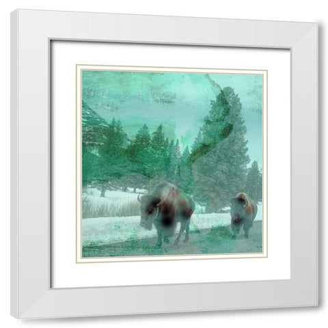 Migration White Modern Wood Framed Art Print with Double Matting by Phillip, Jamie
