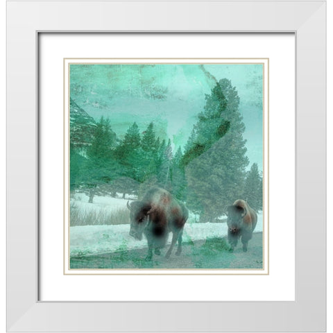 Migration White Modern Wood Framed Art Print with Double Matting by Phillip, Jamie